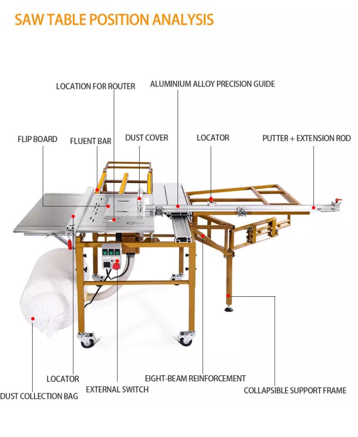 JT-9B X Sliding Table Multifunctional Woodworking Saw