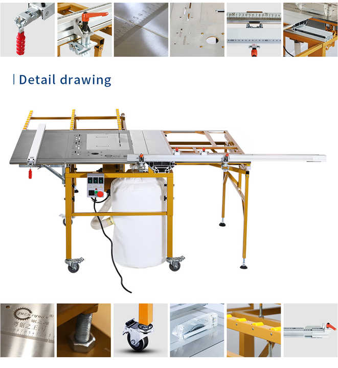 Jt-7B Sliding Table Multifunctional Woodworking Saw Machine